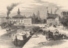 CINCINNATI. View in Over-the-Rhine. OTR. Ohio 1874 old antique print picture
