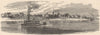 JEFFERSONVILLE. Paddle steamer & city. Indiana 1874 old antique print picture