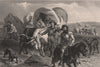 USA. Emigrants crossing the plains. Wagons 1874 old antique print picture
