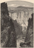 NEVADA. Palisade Canyon 1874 old antique vintage print picture