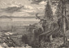 SIERRA NEVADA. Lake Tahoe 1874 old antique vintage print picture