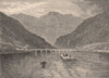 PENNSYLVANIA. Dauphin Rock. Raft. Susquehanna 1874 old antique print picture