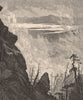 MOUNT MANSFIELD. Glimpse of Lake Champlain, from Summit. Vermont 1874 print