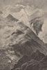 MOUNT MANSFIELD. Looking toward Smuggler's Notch, from the Nose. Vermont 1874