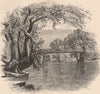 CONNECTICUT. The Housatonic at Derby 1874 old antique vintage print picture