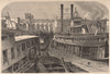 ST LOUIS, MO. The Levee. Steamers. Missouri 1874 old antique print picture