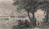 ST LOUIS, MISSOURI. City view. Paddle steamers. Mississippi river 1874 print