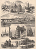 ST LOUIS MISSOURI. 5th/Olive/Chestnut Streets. Court House. Lafayette Park 1874