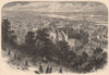 DUBUQUE. View from Kelly's Bluff. Iowa 1874 old antique vintage print picture