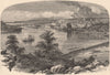 ST PAUL, MINNESOTA. View from Dayton's Bluff. Paddle steamer 1874 old print