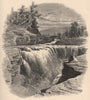 GENESEE VALLEY. Lower Falls, Portage. New York State 1874 old antique print