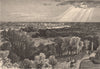 ROCHESTER NY. View from Mount Hope Cemetery. Genesee Valley. New York State 1874