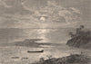 QUEBEC. Mount Murray Bay, St. Lawrence. Canoe 1874 old antique print picture
