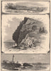 PORTLAND, MAINE. Harbor. Portland/White Heads. Evergreen Landing 1874 print