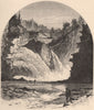 ADIRONDACKS. Birmingham Falls, Ausable Chasm. New York State 1874 old print