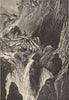 ADIRONDACKS. Clearing a Jam, Great Falls of the Ausable. Timber. New York 1874