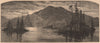 ADIRONDACKS. St. Regis Lake. New York State 1874 old antique print picture