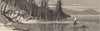ADIRONDACKS. Sand Point, Little Tupper Lake. New York State 1874 old print