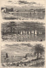 CONNECTICUT. Norwalk. Oyster boats, Roton Point. Wilson's Point 1874 old print