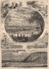 NEW HAVEN. Town view. West East Savins' Rocks Judges Cave 1874 old print