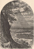 NEW HAVEN. View from East Rock. Connecticut 1874 old antique print picture