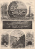 CONNECTICUT. New London and Norwich. Quinebaug river 1874 old antique print