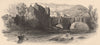 LITTLE FALLS, NY. River view. Bridge. Man fishing from boat. New York State 1874