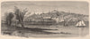 ALBANY, NY. View from East Albany. New York State 1874 old antique print