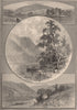 UPPER DELAWARE. The upper Delaware 1874 old antique vintage print picture