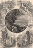 NEW YORK STATE. Cayuga Lake Scenery. Ithaca Gorge 1874 old antique print