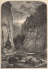 COLORADO. Boulder Canyon. Rocky Mountains 1874 old antique print picture
