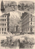 CHICAGO. Jefferson Park. Madison Street. Clark St/Lake St bridge. Illinois 1874