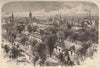 MILWAUKEE. View of the city. Wisconsin 1874 old antique vintage print picture