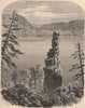 WISCONSIN. Cleopatra's Needle, Devil's Lake 1874 old antique print picture