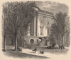 WASHINGTON DC. In the White-House grounds 1874 old antique print picture