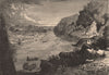 WASHINGTON DC. Looking down the Potomac, from the Chain Bridge 1874 old print