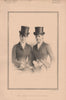 The Ladies Violet & Rose Nevill 1886 old antique vintage print picture
