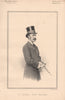 Lt.- General Owen Williams 1888 old antique vintage print picture