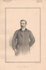 Mr. F.V. Forster 1889 old antique vintage print picture