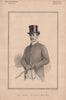 Sir Savile Crossley Bart. M.P 1889 old antique vintage print picture