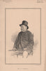Mr. A.S. Brook 1889 old antique vintage print picture