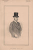 Mr. Hamar Bass M.P 1889 old antique vintage print picture