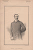 Captain J.A. Middleton 1889 old antique vintage print picture