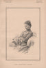 Lady Georgiana Legge 1889 old antique vintage print picture