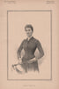 Miss Wynch 1890 old antique vintage print picture