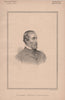 Colonel Stacey-Clitherow 1890 old antique vintage print picture