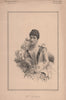 Mrs. Burke 1891 old antique vintage print picture