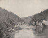 Dragon Gorge, New River (Kanawha River), West Virginia 1895 old antique print