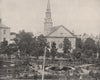 Place d'Armes, Quebec, Canada 1895 old antique vintage print picture