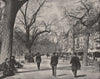 Tremont Street and the Common, Boston, Massachusetts 1895 old antique print